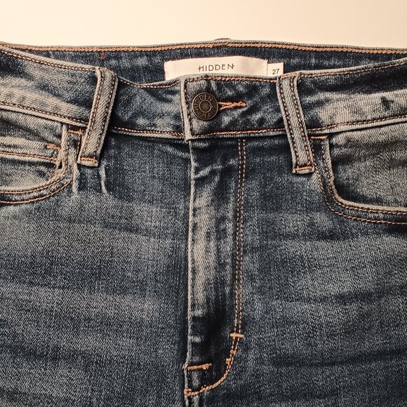 Hidden Jeans Size 27/4 High Rise Skinny Leg Medium Wash - Picture 4 of 9